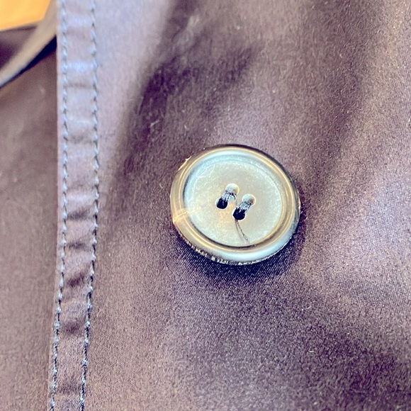 Prada navy blue shiny trench coat - size 8-10 - Picture 8 of 9